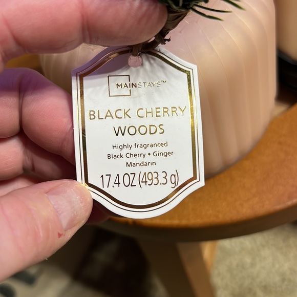 2 BN Mainstays candles - Black Cherry Woods & Treat Your Elf(description below) - Picture 3 of 7